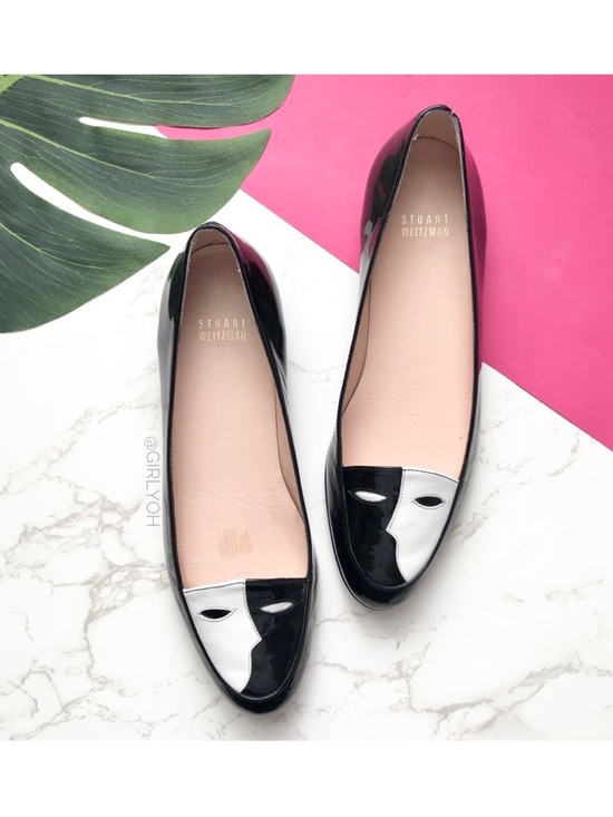 Stuart Weitzman Shoes - Stuart Weitzman | Theatre Mask Patent Leather Loafer Flats